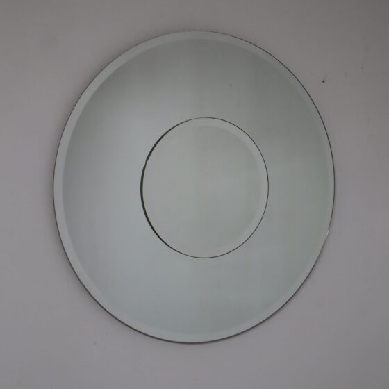 Specchio d'Arte Artistica Cristallo Geometrico Anni '70 made in italy