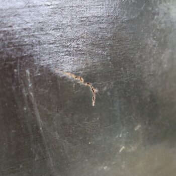 Antico Quadro del XIX Secolo Olio su Tela, Uomo con i Baffi e Pianista di Corte, Made in France - immagine 7