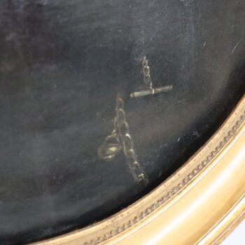 Antico Quadro del XIX Secolo Olio su Tela, Uomo con i Baffi e Pianista di Corte, Made in France - immagine 6