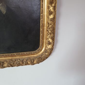 Quadro Antico XIX Secolo, Dipinto Olio su Tela raffigurante una Donna della Corte Di Marseille del '800 - immagine 8