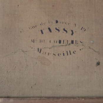 Quadro Antico XIX Secolo, Dipinto Olio su Tela raffigurante una Donna della Corte Di Marseille del '800 - immagine 6