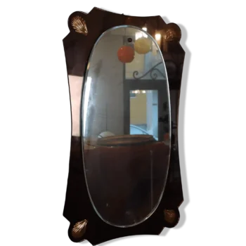 Specchio vintage anni 60 stile Cristal Art made in italy con dettagli color oro