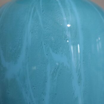 Vaso VeArt Venini in vetro di Murano blu azzurro bianco, mid-century - immagine 5
