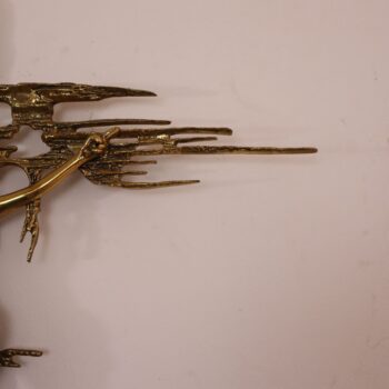 Crocifisso brutalista in bronzo di metà secolo moderno Cristo di Salvador Dalì Italia anni '70 - immagine 6