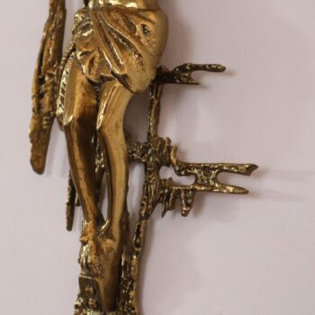 Crocifisso brutalista in bronzo di metà secolo moderno Cristo di Salvador Dalì Italia anni '70 - immagine 4