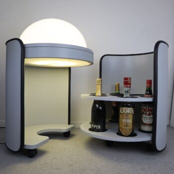 Bar cabinet floor lamp in the style of Luigi Massoni, Italy, 70s - Image 9