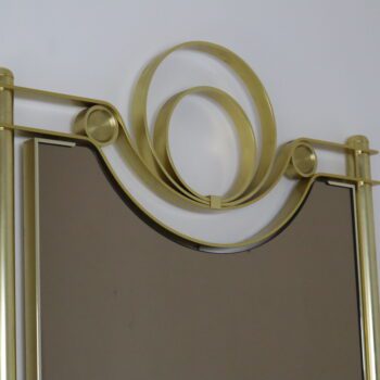 Specchio in ottone curvato, Italia, anni 70 - immagine 5