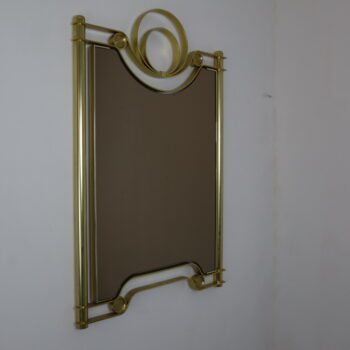 Specchio in ottone curvato, Italia, anni 70 - immagine 6