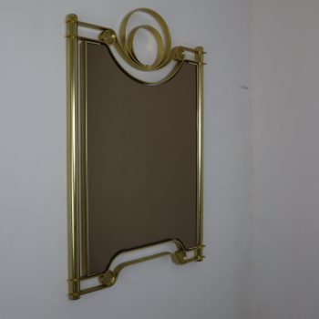 Specchio in ottone curvato, Italia, anni 70 - immagine 6