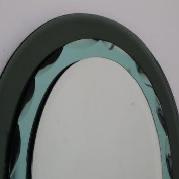 Specchio ovale tre livelli nello stile Cristal Art, Italia, anni 60 - immagine 3