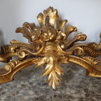 Sicilian Louis XV console in gilded wood, Portoro marble, Italy, mid-19th century - Image 7