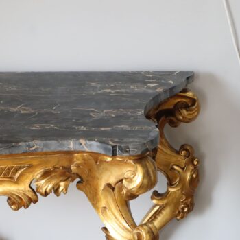 Sicilian Louis XV console in gilded wood, Portoro marble, Italy, mid-19th century - Image 6