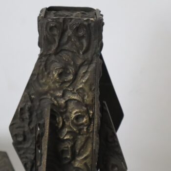 Antique Italian Gothic Crucifix in Bronze Casting, Sculpture from the Early 1900s - Image 4