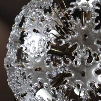 Lampadario sputnik vetro di Murano metà secolo, Mazzega, Italia, 1960 - immagine 3