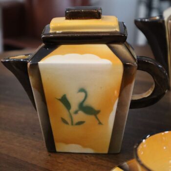 Servizio da caffè Art Deco ceramica Carraresi Lucchesi, Italia anni 30 - immagine 3
