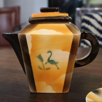 Servizio da caffè Art Deco ceramica Carraresi Lucchesi, Italia anni 30 - immagine 9