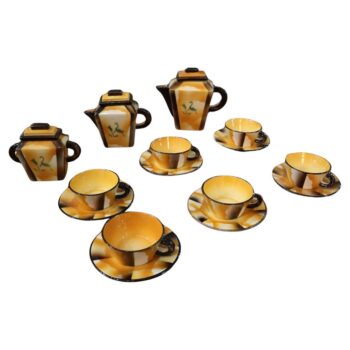 Art Deco coffee service Carraresi Lucchesi ceramic, Italy 1930s - Image 1