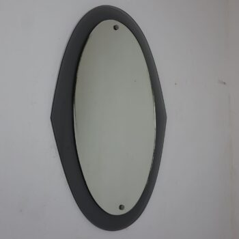 Specchio ovale italiano attributo a Cristal Art, Italia, anni 60 - immagine 4