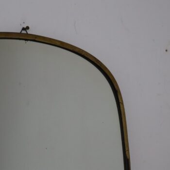 Specchio Ovale in Ottone Massiccio, Stile Gio Ponti, Italia, Anni '50 - immagine 6