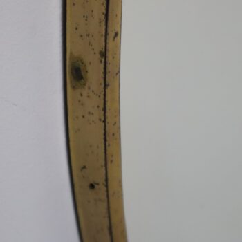 Specchio Ovale in Ottone Massiccio, Stile Gio Ponti, Italia, Anni '50 - immagine 3