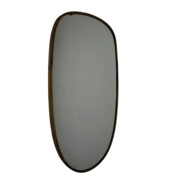 Specchio Ovale in Ottone Massiccio, Stile Gio Ponti, Italia, Anni '50 - immagine 1