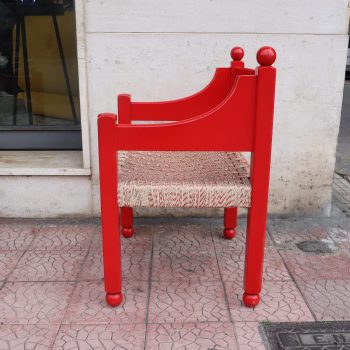 Mid-century modern Pair of red armchairs by Luigi Caccia Dominioni for Azuneca, Italy, 1960s - Image 8