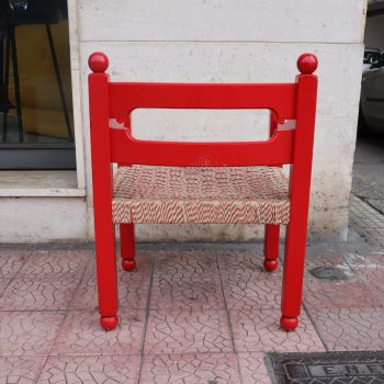 Mid-century modern Pair of red armchairs by Luigi Caccia Dominioni for Azuneca, Italy, 1960s - Image 4