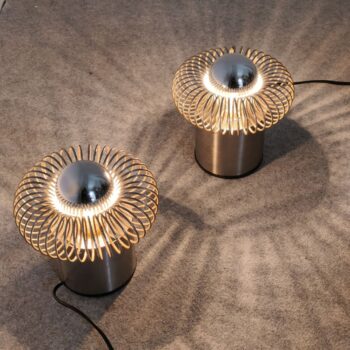 Coppia di Lampade da Tavolo Space Age di Philippe Rogier per Oxar, Francia, Anni '70 - immagine 4