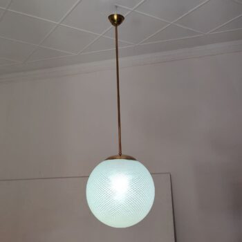 Lampada a Sospensione in Vetro Reticello Attribuita a Carlo Scarpa per Venini, Italia, Anni '40 - immagine 4