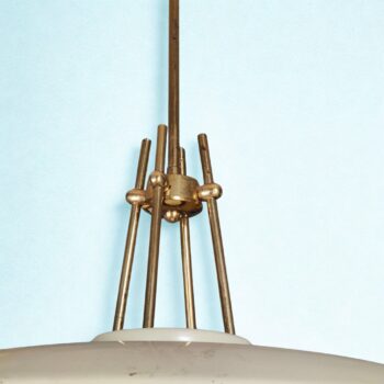 Lampadario in ottone e metallo laccato by Arteluce, Italia, anni 50 - immagine 6