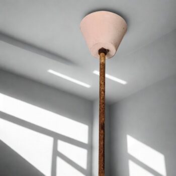 Lampadario in ottone e metallo laccato by Arteluce, Italia, anni 50 - immagine 5