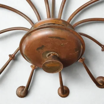 Lampadario a 12 luci in ottone Azucena di Caccia Dominioni, anni '50 - immagine 9