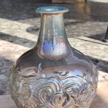 Vaso in ceramica iridescente Art Déco produzione Fantinelli Faenza, Italia, anni 30 - immagine 4