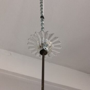 Lampadario in vetro di murano e ottone by Barovier & Toso, Italy, 40s - immagine 5