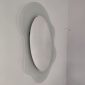Glas Italia Round Round 160 mirror, front view, sculptural design in satin and silvered crystal