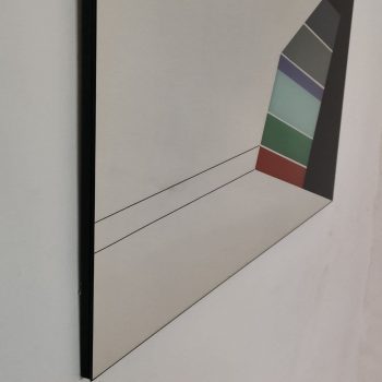 Silkscreened mirror in Acerbis style from the 70s - Image 3