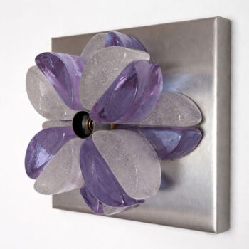 Coppia di applique anni 70 in vetro di Murano Albano Poli per Poliarte - immagine 5