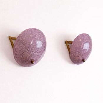 Applique italiane anni 50 in vetro di Murano rosa e ottone - immagine 4