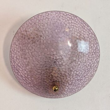 Applique italiane anni 50 in vetro di Murano rosa e ottone - immagine 3