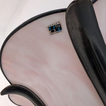 Coppia di applique a fiore in vetro di Murano e ottone di Aureliano Toso, anni 70 - immagine 4