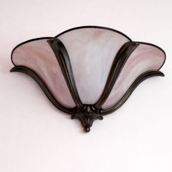 Coppia di applique a fiore in vetro di Murano e ottone di Aureliano Toso, anni 70 - immagine 3