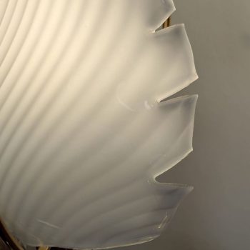 Pair of Franco Luce leaf lamps in Murano glass and brass from the 1970s - Image 7