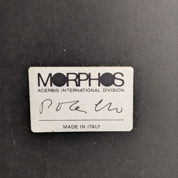 Specchio geometrico serigrafato di Rogelio Polesello per Morphos Acerbis anni 70 - immagine 7