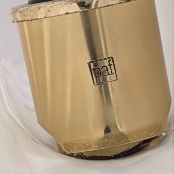 Coppia di appliques a foglia in vetro di Murano e ottone di PAF Studio anni 70 - immagine 7