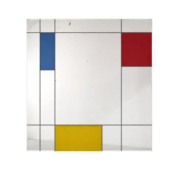 Postmodern square mirror in the style of Piet Mondrian from the 1980s for Rimadesio - Image 1