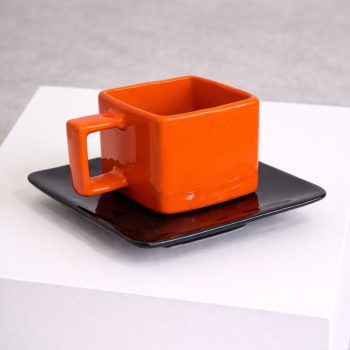 1970s Ettore Sottsass-style red and black glazed ceramic tea set, 9 pieces - Image 7