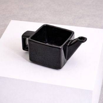 1970s Ettore Sottsass-style red and black glazed ceramic tea set, 9 pieces - Image 6