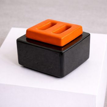 1970s Ettore Sottsass-style red and black glazed ceramic tea set, 9 pieces - Image 8