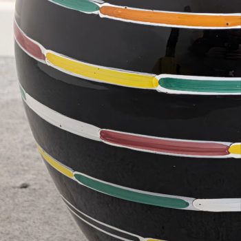 Vaso Piero Dorazio per Deruta anni ’80 in ceramica policroma smaltata - immagine 4