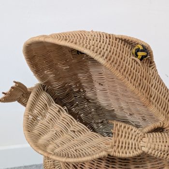 Portariviste a rana in rattan intrecciato attribuita a Mario Lopez Torres, Italia - immagine 7